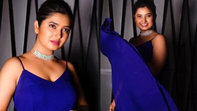 Prajakta Mali Burns The Oomph Quotient With Her Royal Blue Slip Gown Looks