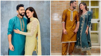 Pretty gorgeous ethnic looks of Gauahar Khan with hubby