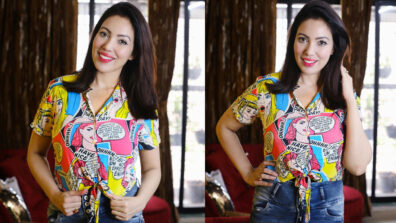 Rainbow Beauty: TMKOC babe Munmun Dutta looks superhot in printed multi-coloured shirt, fans go wow