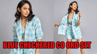 Rakul Preet Singh’s Blue Checkered Co Ord Set Is Perfect For Your Brunch Date