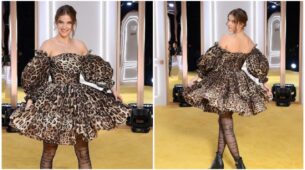 Barbara Palvin Looks Stunning In Animal Print Dress, Have A Look
