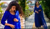 Regal Looks Of Mithila Palkar In Royal Blue Dress With Elegant Earrings, Pictures Here