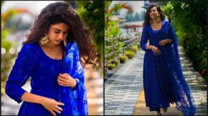 Regal Looks Of Mithila Palkar In Royal Blue Dress With Elegant Earrings, Pictures Here