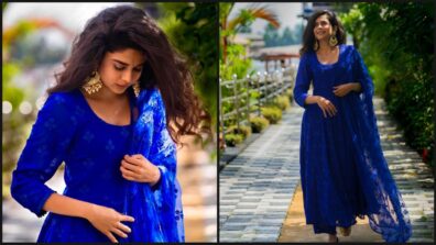 Regal Looks Of Mithila Palkar In Royal Blue Dress With Elegant Earrings, Pictures Here