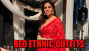 Regal Looks Of Shraddha Arya In Red Ethnic Wear, Have A Look