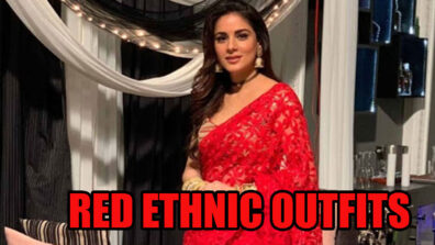 Regal Looks Of Shraddha Arya In Red Ethnic Wear, Have A Look