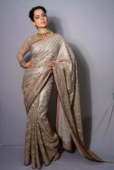 Regal Saree Looks Of Beauty Aishwarya Rai To Kangana Ranaut - 3