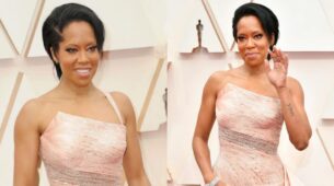 Regina King Looks Drop Dead Gorgeous In This Peach Colour One-Shoulder Gown, Have A Look