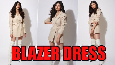 Sanjana Sanghi Looks Super Stunning In Blazer Dress With High-Knee Boots