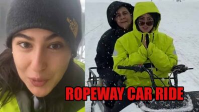 Sara Ali Khan and mother Amrita Singh enjoy ropeway car ride in Gulmarg