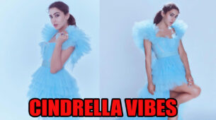Sara Ali Khan Gives Cinderella Vibes In Blue Frilled Outfit