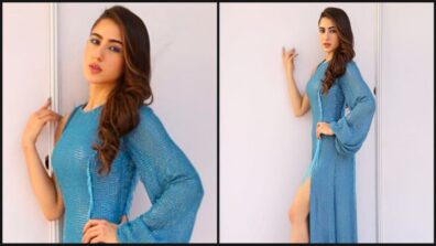 Sara Ali Khan Looks Super Spicy In All Blue One Shouldered Sequin Dress, Pictures Here