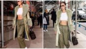 See How Bella Hadid Perfectly Paired Her Outfits With Green Long Coat
