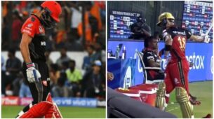 Did you see what Virat Kohli did after getting out in the match against Sunrisers Hyderabad? View here