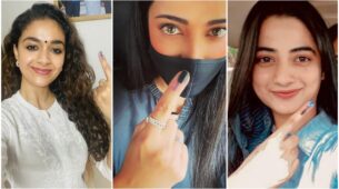 Selfie Clicked By Keerthy Suresh To Namitha Pramod After Voting