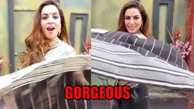 Shraddha Arya stuns fans with her gorgeous black saree look