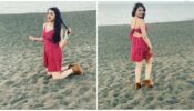 Shrenu Parikh looks cute in a red polka dot mini dress