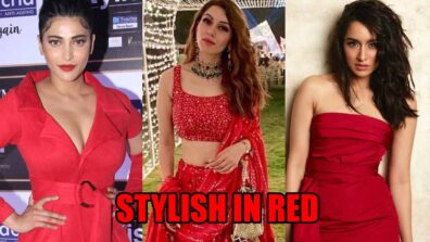 Take Tips From Shruti Haasan, Hansika Motwani, Shraddha Kapoor To Wear Red In Stylish Ways