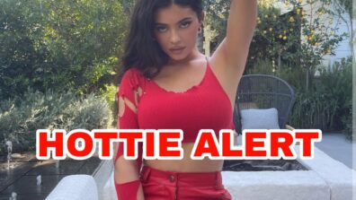 Spicy Hot: Kylie Jenner burns the oomph factor in red crop top and velvet high waist trousers, fans go bananas