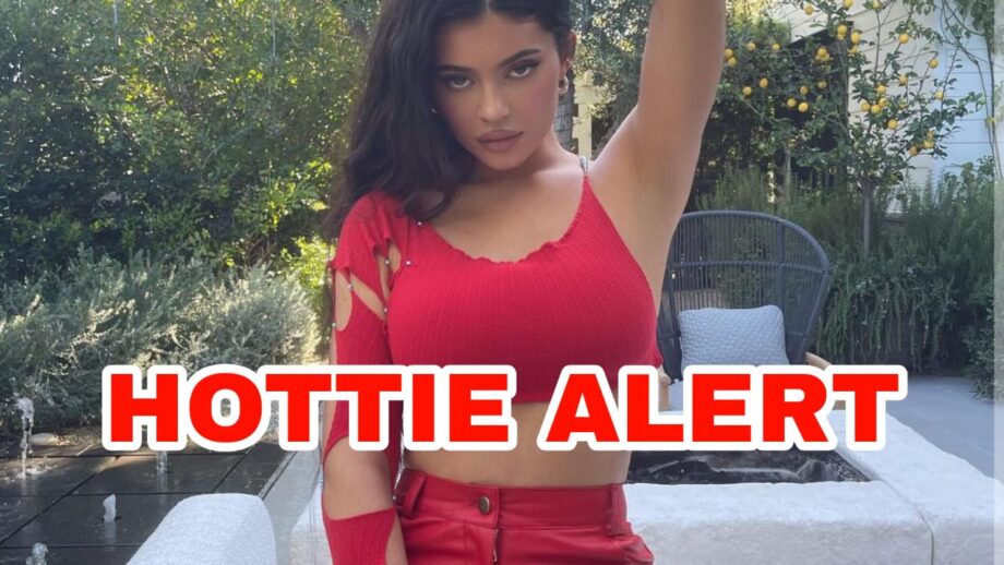Spicy Hot: Kylie Jenner burns the oomph factor in red crop top and velvet high waist trousers, fans go bananas 359545