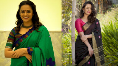 Spruha Joshi’s Most Fashionable Saree Moments Caught On Camera