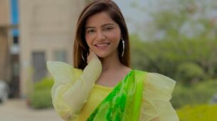 Summer Saree looks of Rubina Dilaik in yellow and green are gorgeous