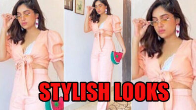 Super Stylish Looks Of Bhumi Pednekar In Peach Dress With Watermelon Sling Bag, Have A Look