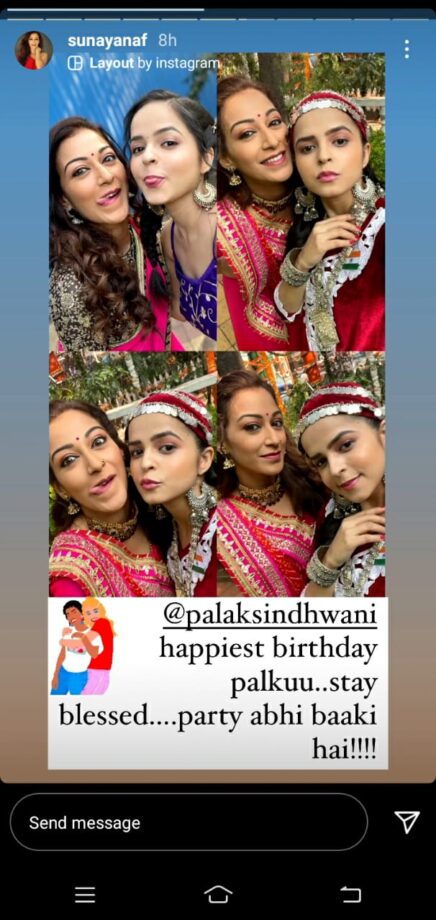 Taarak Diva: Sunayana Fozdar, Ambika Ranjankar & Samay Shah share heartfelt posts for Palak Sindhwani on her birthday, fans melt in awe - 3