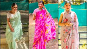 Take Lessons From Niti Taylor To Ace The Printed Saree Looks!