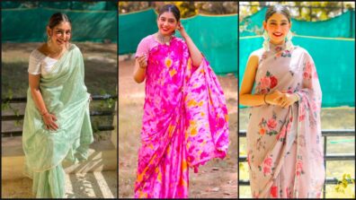 Take Lessons From Niti Taylor To Ace The Printed Saree Looks!