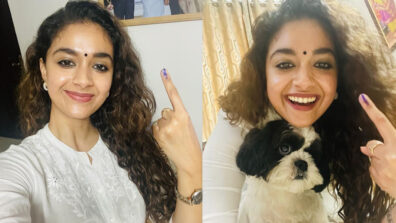 Tamil Nadu Elections 2021: Keerthy Suresh shares selfie after voting, fans can’t stop crushing