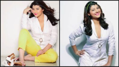 Tejaswini Pandit Looks Adorable In White Shirt Paired With Yellow Bottoms