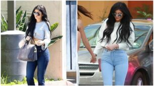 Kylie Jenner Looks Like Burning Fire In Her Denim Bottom Wear, Do Have A Look