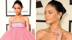 Throwback! Rihanna In Gorgeous Pink Dress At Grammys 2015, Fans Can’t Take Off Their Eyes