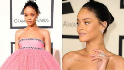 Throwback! Rihanna In Gorgeous Pink Dress At Grammys 2015, Fans Can’t Take Off Their Eyes