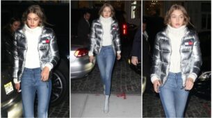 Throwback!! When Gigi Hadid stunned in a silver metallic jacket