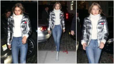 Throwback!! When Gigi Hadid stunned in a silver metallic jacket