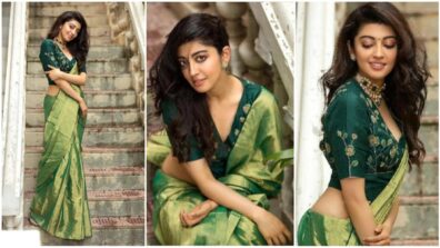 Time When Pranitha Subhash Melt Netizens By Her Green Silk Saree Showing Off Her Curves