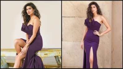 Dazzling Looks Of Aahana Kumra In Purple Thigh Slit Gown, Fans Can’t Stop Loving