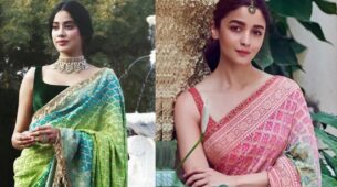 Traditional Diva: Who looks hotter in Bandhani saree between Alia Bhatt & Janhvi Kapoor? Vote Now