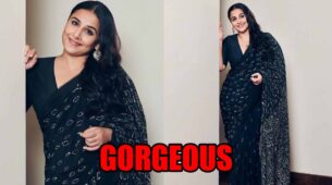 Vidya Balan Aces The Traditional Look In A Stunning Black Saree!