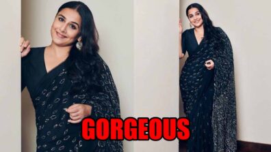 Vidya Balan Aces The Traditional Look In A Stunning Black Saree!