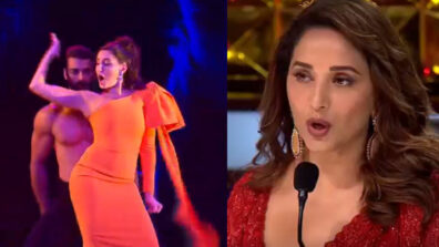 [Watch Video]: Madhuri Dixit cheers for Nora Fatehi as she gears up to fire up Dance Deewane stage with “Saaki”