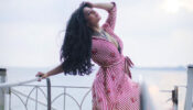What A Babe: Krishna Mukherjee looks smoking hot in red-striped low-neck maxi dress with open hair, fans can’t stop crushing