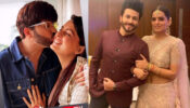 WOW: Dheeraj Dhoopar gives a super cute kiss on Ruhi Chaturvedi’s cheeks, actress can’t stop blushing