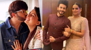 WOW: Dheeraj Dhoopar gives a super cute kiss on Ruhi Chaturvedi’s cheeks, actress can’t stop blushing