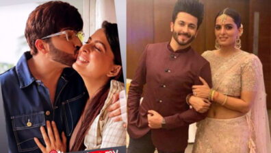 WOW: Dheeraj Dhoopar gives a super cute kiss on Ruhi Chaturvedi’s cheeks, actress can’t stop blushing