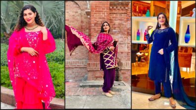 3 Vibrant salwar suit outfits to steal from the diva Sapna Choudhary