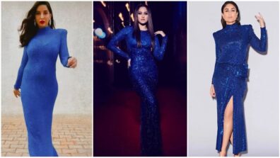 Nora Fatehi Vs Sonakshi Sinha Vs Kareena Kapoor: Which Bollywood Diva Looks Blue-Tiful In The Blue Shimmery Gown?