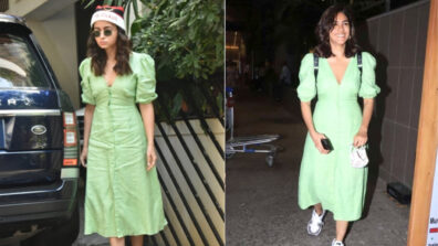 Alia Bhatt & Mrunal Thakur woo fans with their sage midi puff sleeve outfits, see pics